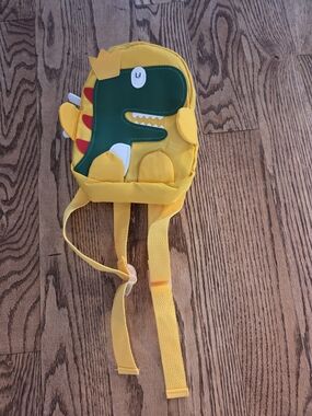 Toddler - Cute Yellow Dinosaur Mini Backpack with Green Dino